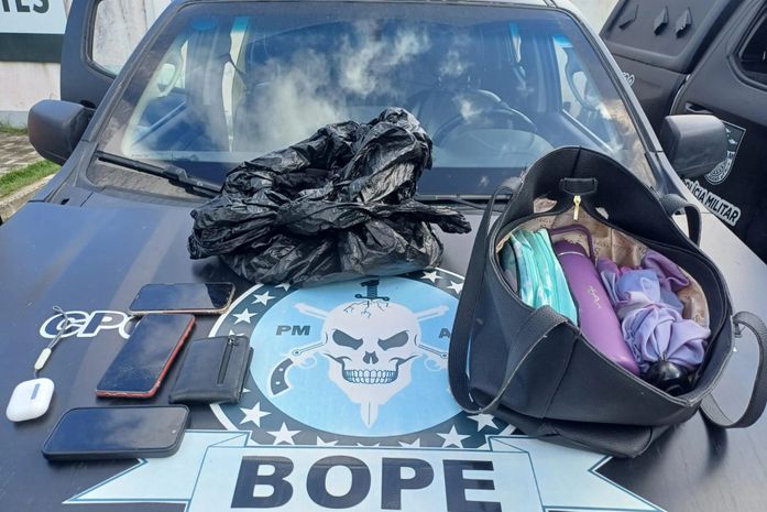 Bope prende suspeito com aparelhos eletrônicos roubados na Grota do Moreira