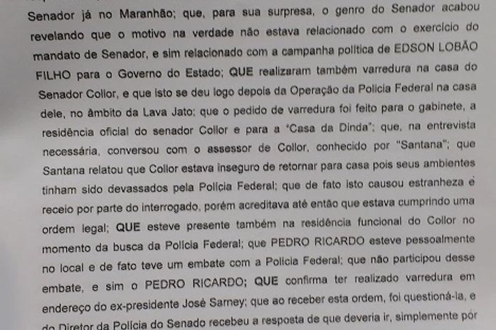 Policial confessa que fez varredura em casa de Collor e desmente o Senador