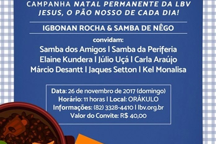 LBV promove feijoada beneficente para angariar recursos em prol do Natal