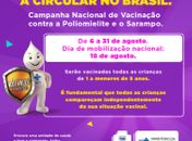 Vacinação contra sarampo e pólio começa na segunda