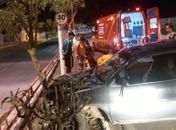 Mulher fica desacordada após colidir com veículo em árvore em Delmiro