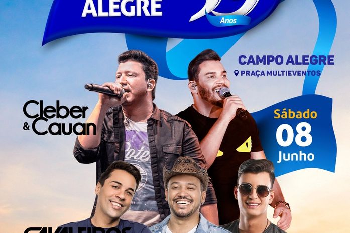 Campo Alegre traz atrações nacionais para festa de Emancipação Política; confira