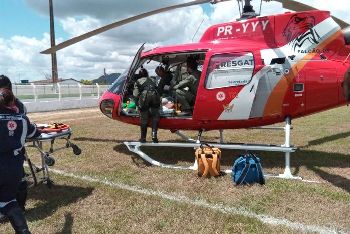 Vítima estava em estado grave quando foi atendida