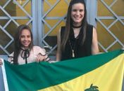 Miss Mundo e Cecília Herrmaan, secretária de Assistência