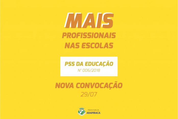 Prefeitura convoca novos profissionais para a equipe de apoio da educação