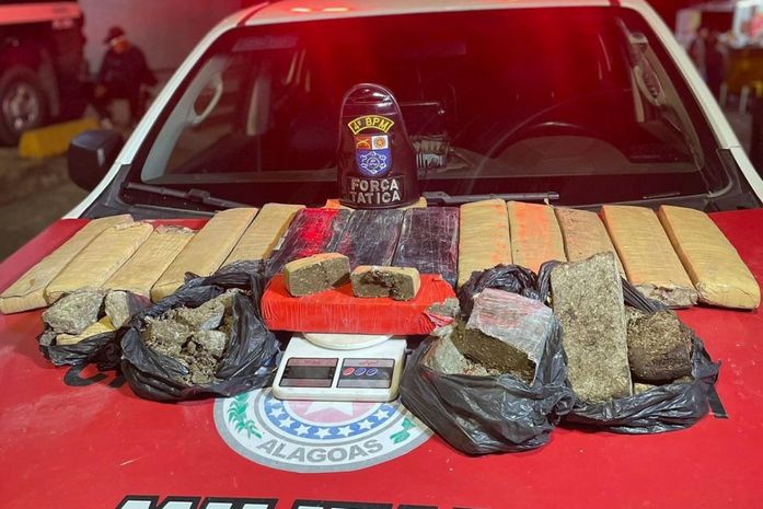 PM apreende carga enterrada de entorpecentes e arma de fogo