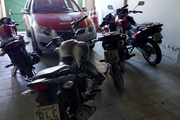 Motos apreendidas em Coruripe