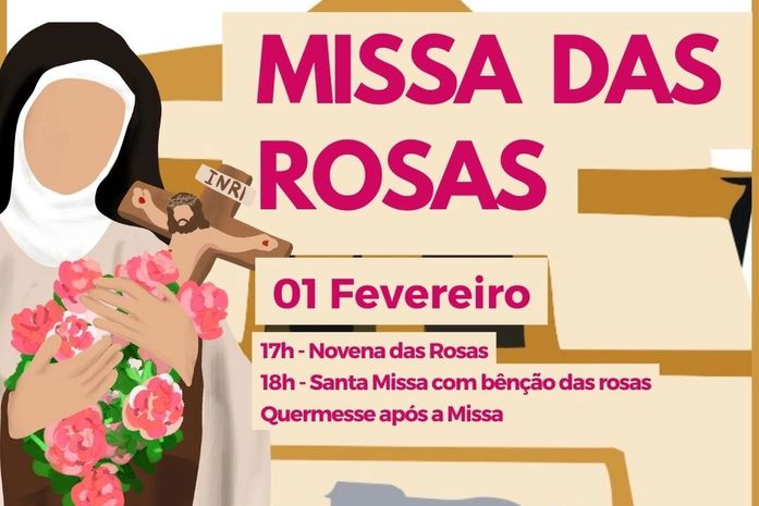 Missa das Rosas acontece na Paróquia Universitária Santa Teresinha, no sábado (1)