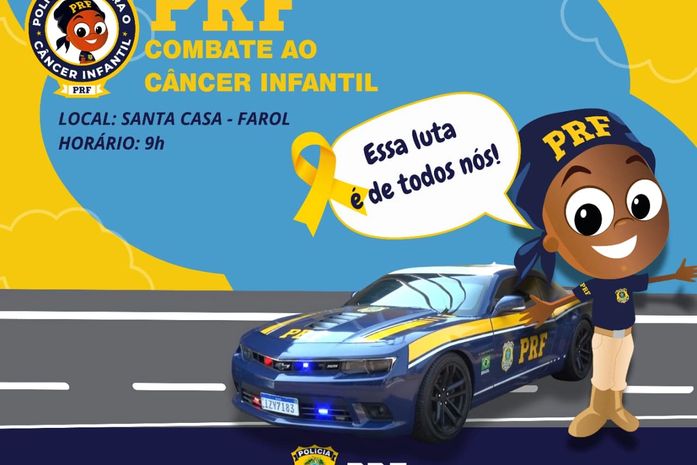 PRF realiza campanha dos Policiais Contra o Câncer Infantil, em Maceió/AL