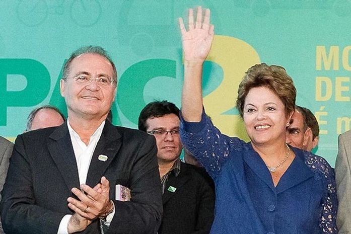 Renan e Dilma juntos no Palácio do Alvorada