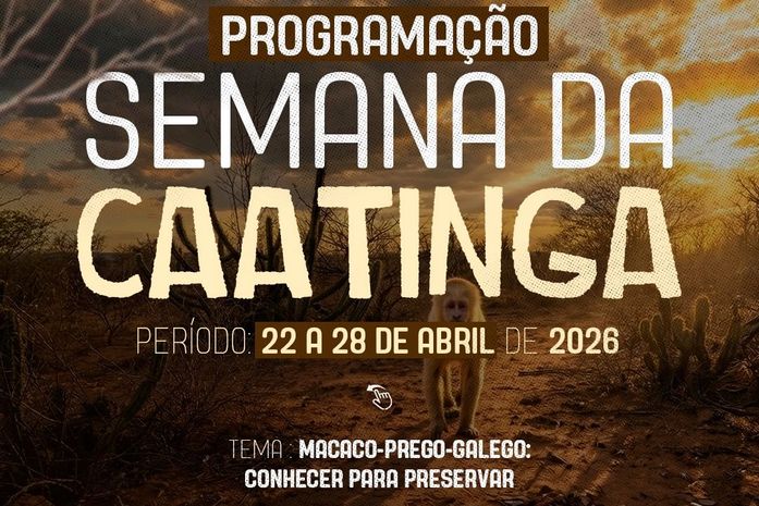 Delmiro Gouveia realizará Semana da Caatinga com foco na preservação do Macaco-Prego-Galego