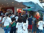 Crianças conheceram diversos animais marinhos