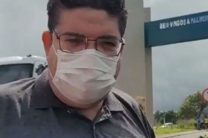 Geraldo Ribeiro faz visita técnica as obras de revitalização do asfalto no Portal do Sertão em Palmeira