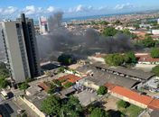 Fumaça foi vista por moradores da região