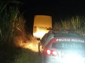 O motorista foi obrigado a seguir até um canavial 