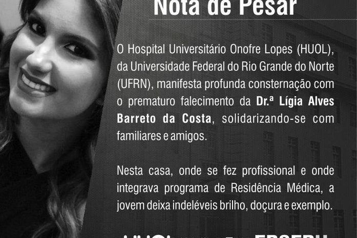 Ligia tinha 26 anos e se jogou do alto de um prédio.