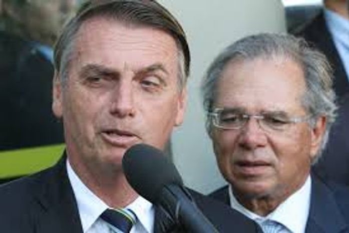 Jair Bolsonaro e o ministro da Economia, Paulo Guedes