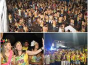 Prefeita Fernanda com a irmã deputada Flávia e a galera prestigiando a festa