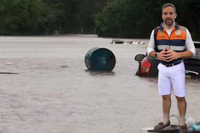 Fazendo política debaixo da chuva