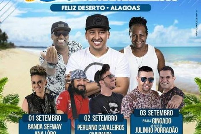 Cartaz destaca toda programação musical da festa