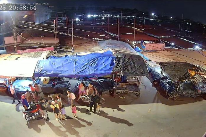 Totem de videomonitoramento flagra agressão contra mulher acompanhada de criança, no Tabuleiro