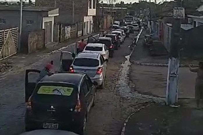 Protesto de motoristas de veículo por aplicativo