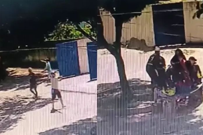 Trio armado invade escola e assalta estudantes na parte alta de Maceió; veja vídeo