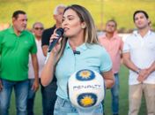 Em São José da Laje prefeita Angela Vanessa inaugura o maior complexo esportivo da região