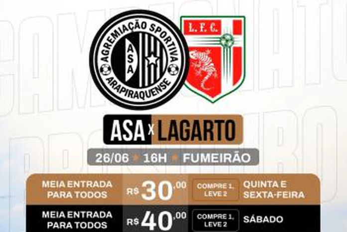 Asa faz promoção de ingresso para o confronto contra o Lagarto de Sergipe