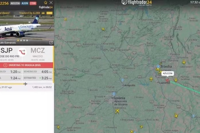 Avião da Azul com destino a Maceió faz pouso de emergência no Aeroporto de Brasília; companhia fala em 'problema técnico'