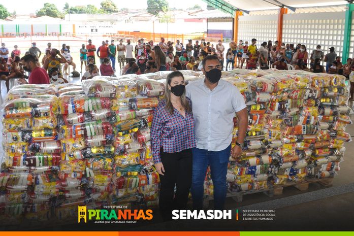 Prefeitura de Piranhas distribui cestas básicas para famílias em situação de vulnerabilidade social