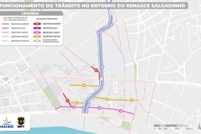 Veja como fica o trânsito no entorno do Salgadinho após inauguração das obras de revitalização