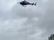 Vídeo: Grupo aéreo da Segurança Pública resgata 20 pessoas ilhadas na Zona da Mata de AL
