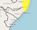 Inmet emite alerta amarelo de chuvas para Maceió e mais 16 cidades de Alagoas