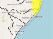 Inmet emite alerta amarelo de chuvas para Maceió e mais 16 cidades de Alagoas
