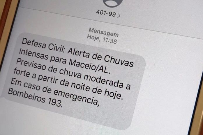 Cadastre e receba alertas de Defesa Civil por mensagem de SMS