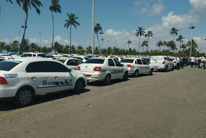 Protesto dos taxistas contra o Uber