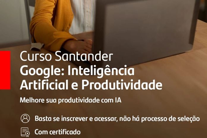 Bolsas de estudos gratuitas para alagoanos participarem de cursos de inteligência artificial do Santander em parceria com o Google