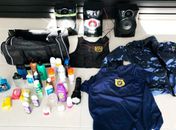 Material recuperado em ação policial.