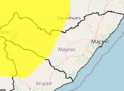Inmet renova alerta de vendaval para mais de 30 municípios alagoanos
