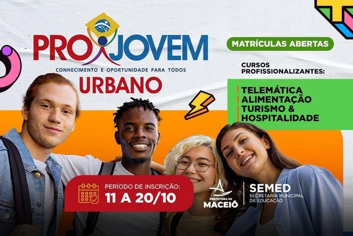 Projovem Urbano: Educação de Maceió abre matrículas para curso que alia Ensino Fundamental e qualificação profissional