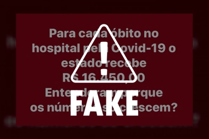É falso que os governos estaduais recebem recursos por cada óbito de Covid-19