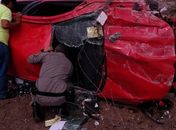 Motorista perde o controle de veículo e capota na AL 220, próximo à Batalha