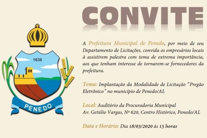 Prefeitura de Penedo realiza palestra sobre licitação na modalidade Pregão Eletrônico