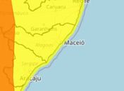Inmet emite alerta de chuvas intensas para Alagoas; volumes podem chegar até 100 mm

