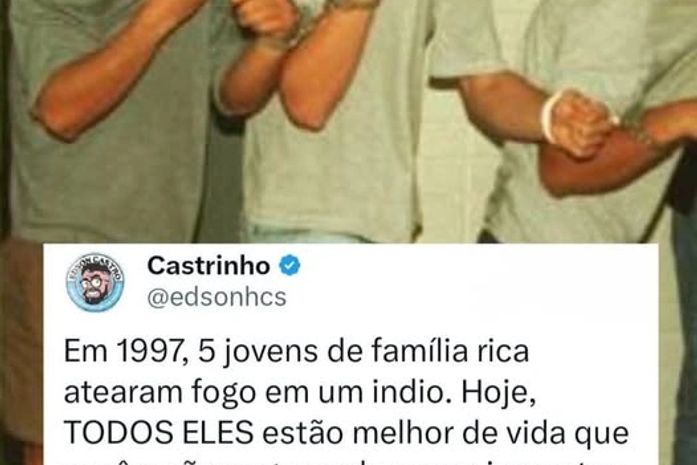 Queimado vivo, por jovens de classe média,o assassinato do indígena Galdino, em Brasília, já vai completar 30 anos