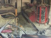 Apartamento atingido pelas chamas