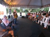 Nelson Motta e Claufe Rodrigues conversam com público na Flimar