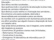 Secretária parte para o ataque contra o PSDB. “Sucateou a educação”