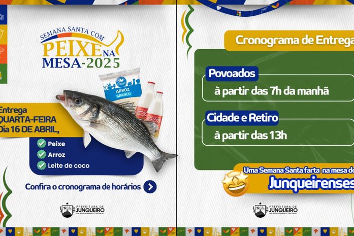 Prefeito de Junqueiro confirma "Semana Santa com Peixe na Mesa" da população